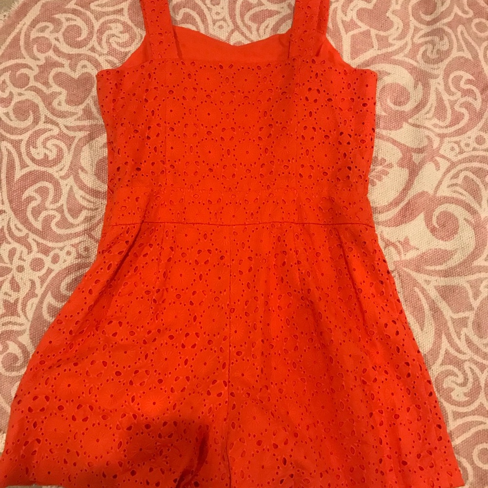 Orange eyelet romper - Picture 2 of 5